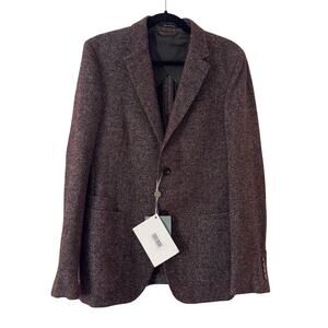 Ermenegildo Zegna NWT Lambskin Leather Trim Blazer